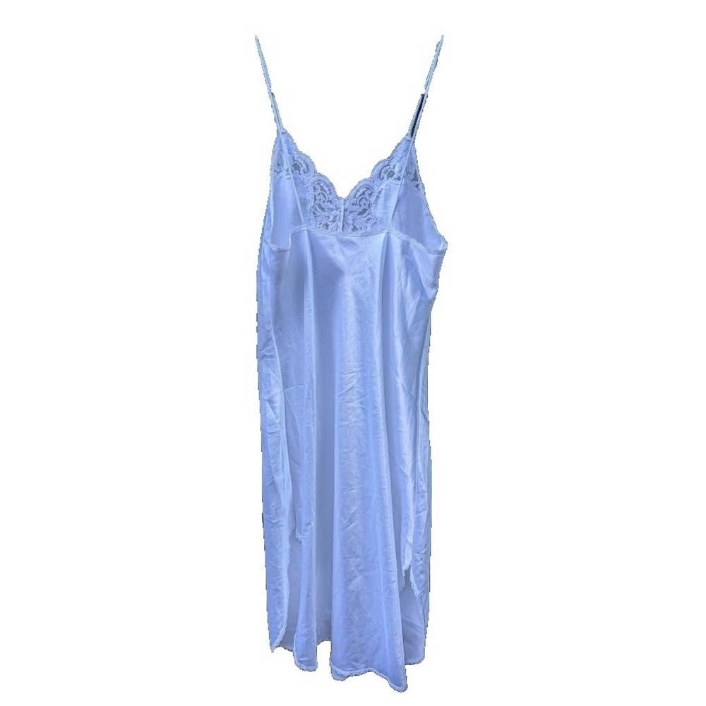 Vintage Deena Satin Nightgown M Wedding Sequin Lace Rose Coquette Romantic Fairy - Picture 6 of 11
